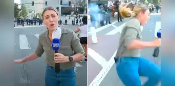 ¡Impactante! Periodista de EEUU es herida por una bala de goma cuando cubría las protestas en contra del ICE en Los Ángeles