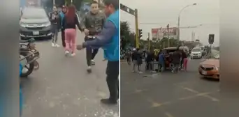 Madre e hijo sufren aparatoso accidente vehicular tras una falla masiva de semáforos, según vecinos en Comas