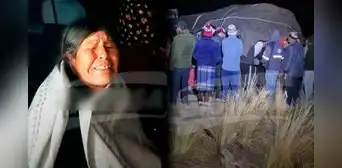 Comerciante en Juliaca llora desconsolada y se arrodilla para impedir que saqueadores se lleven sus sacos de maíz