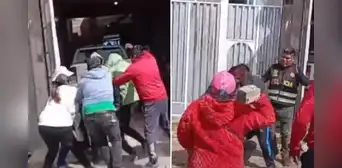 Juliaca: familia a ladrillazos enfrenta a ladrones y recupera camioneta robada ante mirada de policías