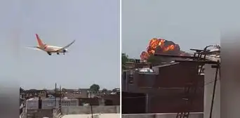 Estas son las imágenes del momento exacto en que el avión de Air India se estrella con 242 personas a bordo Estas son las imágenes del momento exacto en que el avión de Air India se estrella con 242 personas a bordo