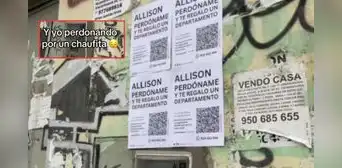 Usuario hace viral una inusual disculpas pegada por las calles de Lima y se hace tendencia: "Alison perdóname y te regalo un departamento" Usuario hace viral una inusual disculpas pegada por las calles de Lima y se hace tendencia: "Alison perdóname y te regalo un departamento"