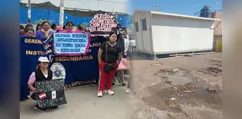 250 alumnos en Chiclayo estudian en módulos sin agua ni desagüe: hace 7 años exigen un colegio 250 alumnos en Chiclayo estudian en módulos sin agua ni desagüe: hace 7 años exigen un colegio