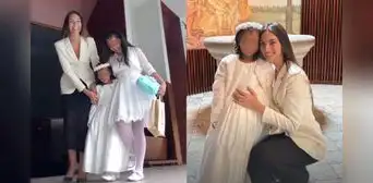 Natalie Vértiz se conmueve al ser madrina de niña sobreviviente de cáncer: “Qué bendición verla así de fuerte y linda”