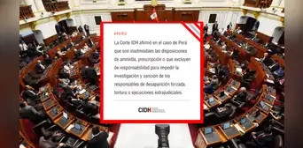 CIDH rechaza ley de amnistía aprobada por el Congreso: “Busca favorecer a responsables de violaciones de derechos humanos” CIDH rechaza ley de amnistía aprobada por el Congreso: “Busca favorecer a responsables de violaciones de derechos humanos”