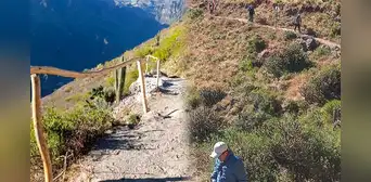 Guías turísticos advierten peligro en tres miradores del Colca luego de que joven turista cayera 400 metros Guías turísticos advierten peligro en tres miradores del Colca luego de que joven turista cayera 400 metros