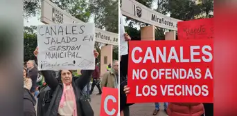 "Fuera Canales": vecinos de Miraflores se concentraron en Parque Kennedy para exigir la renuncia de su alcalde "Fuera Canales": vecinos de Miraflores se concentraron en Parque Kennedy para exigir la renuncia de su alcalde