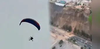 Joven realiza parapente en pleno temblor de 6,1 en Lima y graba derrumbes en la Costa Verde: "El único que no sintió el sismo" Joven realiza parapente en pleno temblor de 6,1 en Lima y graba derrumbes en la Costa Verde: "El único que no sintió el sismo"