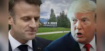 Trump desmiente a Macron y afirma que no abandonó el G7 por "una oferta de alto al fuego" entre Israel e Irán: "Siempre se equivoca" Trump desmiente a Macron y afirma que no abandonó el G7 por "una oferta de alto al fuego" entre Israel e Irán: "Siempre se equivoca"