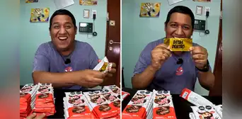 Así descubrió un peruano que ganó el ticket dorado de chocolate HH: gastó casi S/1.000 en 101 barras de este dulce