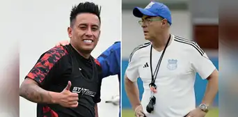 DT de Emelec evalúa a Christian Cueva tras su primer entrenamiento: "Le costó un poco por el clima"
