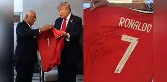 Cristiano Ronaldo le deja un tajante mensaje a Donald Trump en camiseta firmada de regalo: ''Jugando por la paz'' Cristiano Ronaldo le deja un tajante mensaje a Donald Trump en camiseta firmada de regalo: ''Jugando por la paz''