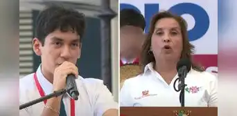 Dina Boluarte visita colegio en Piura y estudiante la enfrenta: "Miren más allá de los discursos"