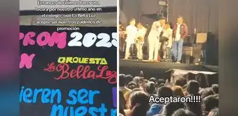 Escolares de Cañete emocionan a La Bella Luz y Óscar Custodio acepta ser su padrino de promoción en concierto