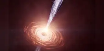 Científicos detectaron un gigante rayo de luz iluminado por el Big Bang saliendo de un agujero negro de 11.000 millones de años Científicos detectaron un gigante rayo de luz iluminado por el Big Bang saliendo de un agujero negro de 11.000 millones de años