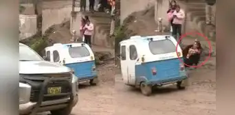 Reportera se resbala durante transmisión en vivo y se hace viral en redes sociales: "Esto solo pasa en Perú"