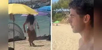 Joven no veía a sus amigos desde hacía un año y los sorprendió en la playa disfrazado de náufrago: reacción es viral