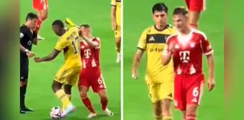 Luis Advíncula y su picante cruce con Joshua Kimmich: peruano le dejó el codo en derrota de Boca Juniors ante Bayern Múnich Luis Advíncula y su picante cruce con Joshua Kimmich: peruano le dejó el codo en derrota de Boca Juniors ante Bayern Múnich