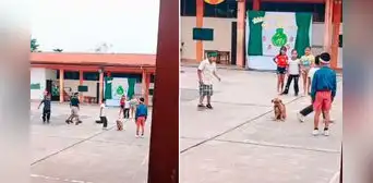 Perrito callejero es captado jugando 'Lingo' con niños y usuarios bromean: "El también quiere saltar" Perrito callejero es captado jugando 'Lingo' con niños y usuarios bromean: "El también quiere saltar"