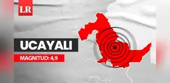 Temblor de magnitud 4,9 se sintió en Ucayali hoy, según IGP