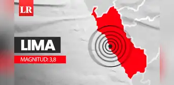 Temblor de magnitud 3,8 se sintió en Lima hoy, según IGP Temblor de magnitud 3,8 se sintió en Lima hoy, según IGP