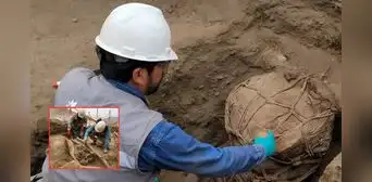 Trabajadores peruanos hallan impresionante momia milenaria en Puente Piedra: aún conserva su cabello castaño