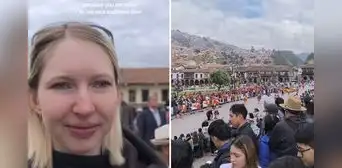 Historiadora rusa se emociona hasta las lágrimas al presenciar desfile andino en Cusco: “Tradiciones incas vivas” Historiadora rusa se emociona hasta las lágrimas al presenciar desfile andino en Cusco: “Tradiciones incas vivas”