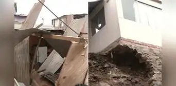 Pánico en el Rímac: muralla de piedras colapsa, sepulta vivienda y deja otra suspendida en el aire