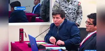 Pedro Castillo rechaza juicio por golpe de Estado y se victimiza: "Hubo un alzamiento armado para arrestarme apuntando a mi hija" Pedro Castillo rechaza juicio por golpe de Estado y se victimiza: "Hubo un alzamiento armado para arrestarme apuntando a mi hija"