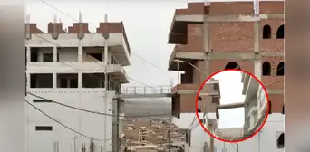 Las 'Torres gemelas' de Ancón: estos dos enormes edificios unidos por un puente podrían colapsar por vigas quebradas