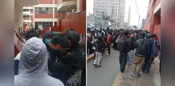 Estudiantes de la UNFV realizan un plantón en Cercado de Lima y exigen solución a demoras en matrículas y títulos Estudiantes de la UNFV realizan un plantón en Cercado de Lima y exigen solución a demoras en matrículas y títulos