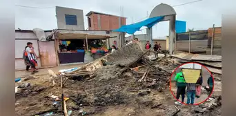 Extorsionadores incendian mercado en Alto Trujillo y dejan en ruinas a 16 comerciantes Extorsionadores incendian mercado en Alto Trujillo y dejan en ruinas a 16 comerciantes