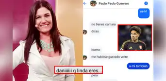 Periodista Daniela Cilloniz expone a Paolo Guerrero y muestra polémicos chats cuando él jugaba en Brasil: “¿Tienes cámara? Me hubiera gustado verte”