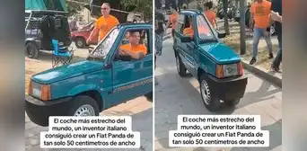 El auto más estrecho del mundo: inventor crea un vehículo de solo 50 centímetros de ancho El auto más estrecho del mundo: inventor crea un vehículo de solo 50 centímetros de ancho