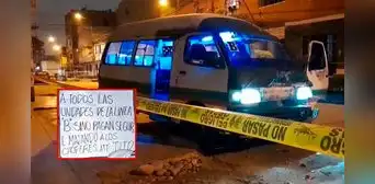 Asesinan a balazos a chofer de combi con pasajeros a bordo en SMP y dejan amenaza: "Seguiré matando" Asesinan a balazos a chofer de combi con pasajeros a bordo en SMP y dejan amenaza: "Seguiré matando"