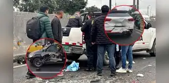 Policía muere en violento choque múltiple de autos y moto en pleno Óvalo Naranjal, en la Panamericana Norte Policía muere en violento choque múltiple de autos y moto en pleno Óvalo Naranjal, en la Panamericana Norte