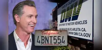 Gavin Newsom y DMV lanzan medida que cambiará el uso de placas convencionales en autos de California