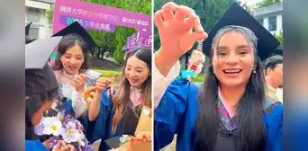 Peruana se gradúa en China y sorprende a sus compañeros al obsequiarles llaveros de llamitas: “Un pedacito de Perú en Asia” Peruana se gradúa en China y sorprende a sus compañeros al obsequiarles llaveros de llamitas: “Un pedacito de Perú en Asia”