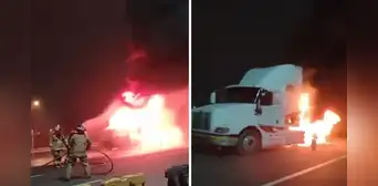 Tráiler de golosinas termina calcinado en pleno puente Santa Anita debido a cortocircuito: pasajeros lograron salir a tiempo