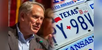 La ley firmada en Texas: Greg Abbott cambia las placas de los vehículos, decisión que puede afectar a conductores