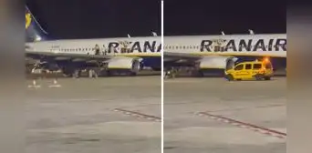 Alerta de incendio obliga a evacuar avión en España: pasajeros tuvieron que saltar desde las alas de la aeronave Alerta de incendio obliga a evacuar avión en España: pasajeros tuvieron que saltar desde las alas de la aeronave