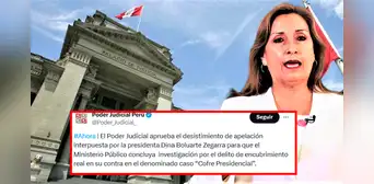 Dina Boluarte seguirá investigada por caso Cofre: PJ desestima apelación presentada por la presidenta