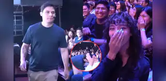 Curwen sorprende con tierno beso a su novia Carla en evento de 'Habla Good' en el teatro Canout Curwen sorprende con tierno beso a su novia Carla en evento de 'Habla Good' en el teatro Canout