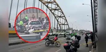 Motociclista se despista en el Puente del Ejército y muere al instante: perdió el control a gran velocidad en Centro de Lima