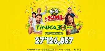 La Tinka: resultados y números ganadores del sorteo del miércoles 9 de julio del 2025 La Tinka: resultados y números ganadores del sorteo del miércoles 9 de julio del 2025