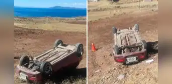 Joven muere tras despiste y volcadura de su vehículo por posible exceso de velocidad en carretera de Puno Joven muere tras despiste y volcadura de su vehículo por posible exceso de velocidad en carretera de Puno