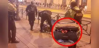 Dejan supuesta bomba en maleta frente al Metro de Emancipación y supermercado cierra: UDEX intervino