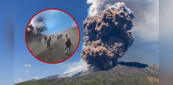 Impactante video muestra la furiosa erupción del volcán Etna y a decenas de turistas huyendo aterrados en Italia Impactante video muestra la furiosa erupción del volcán Etna y a decenas de turistas huyendo aterrados en Italia