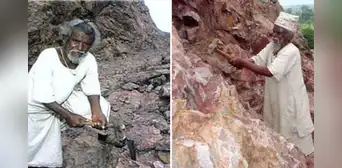 La increíble historia de Dashrath Manjhi, el hombre que partió una montaña de 90 metros por amor: usó solo un martillo y tardó 22 años