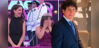Hijo de María Pía Copello sorprende al aparecer por primera vez en televisión nacional y le cumple anhelado sueño a quinceañera